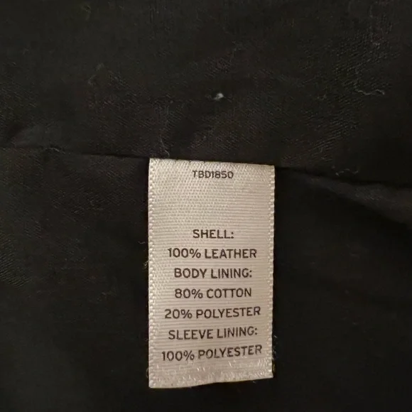 Trouvé black leather moto jacket - Picture 4 of 6